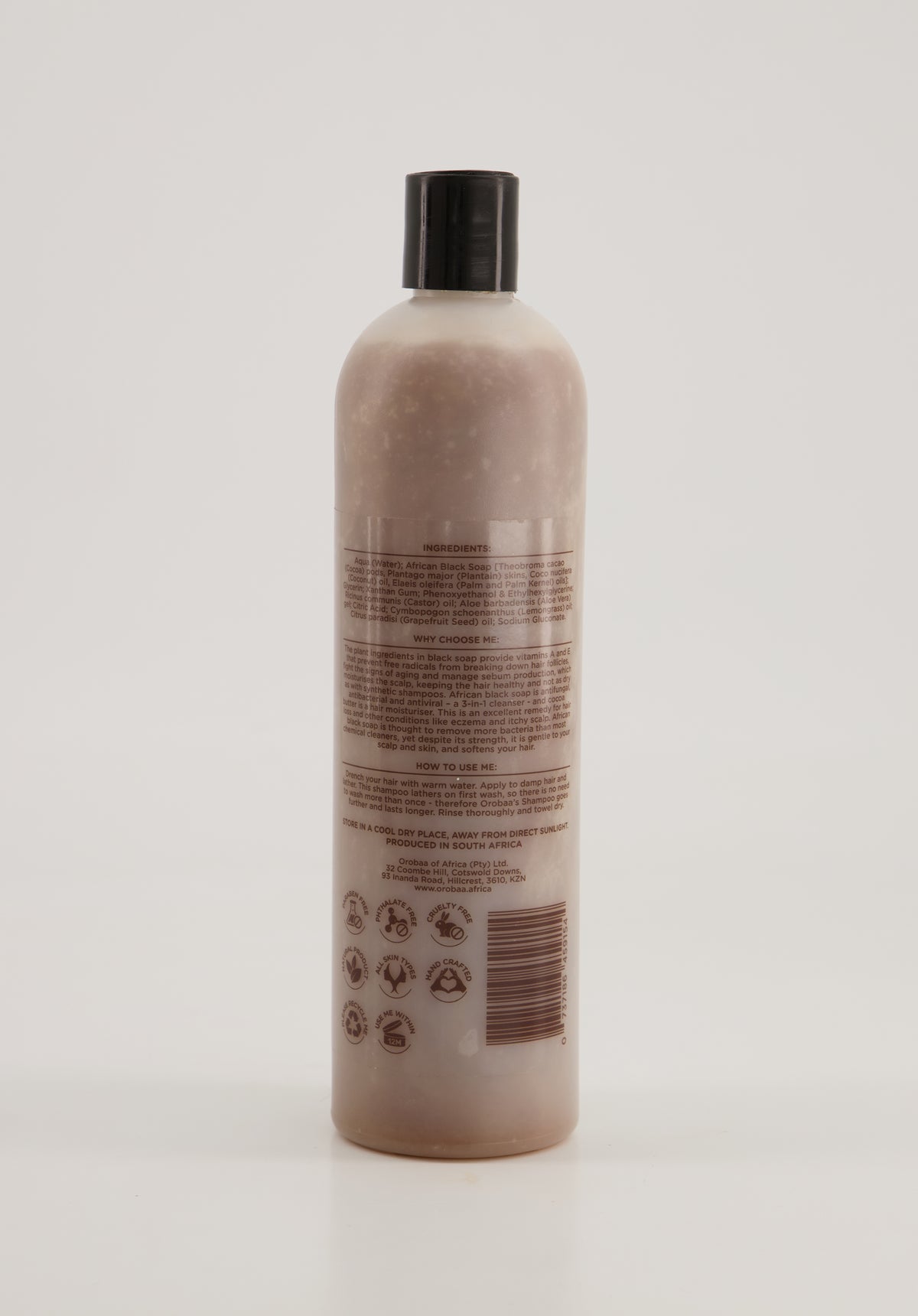 Shampoo with African Black Soap